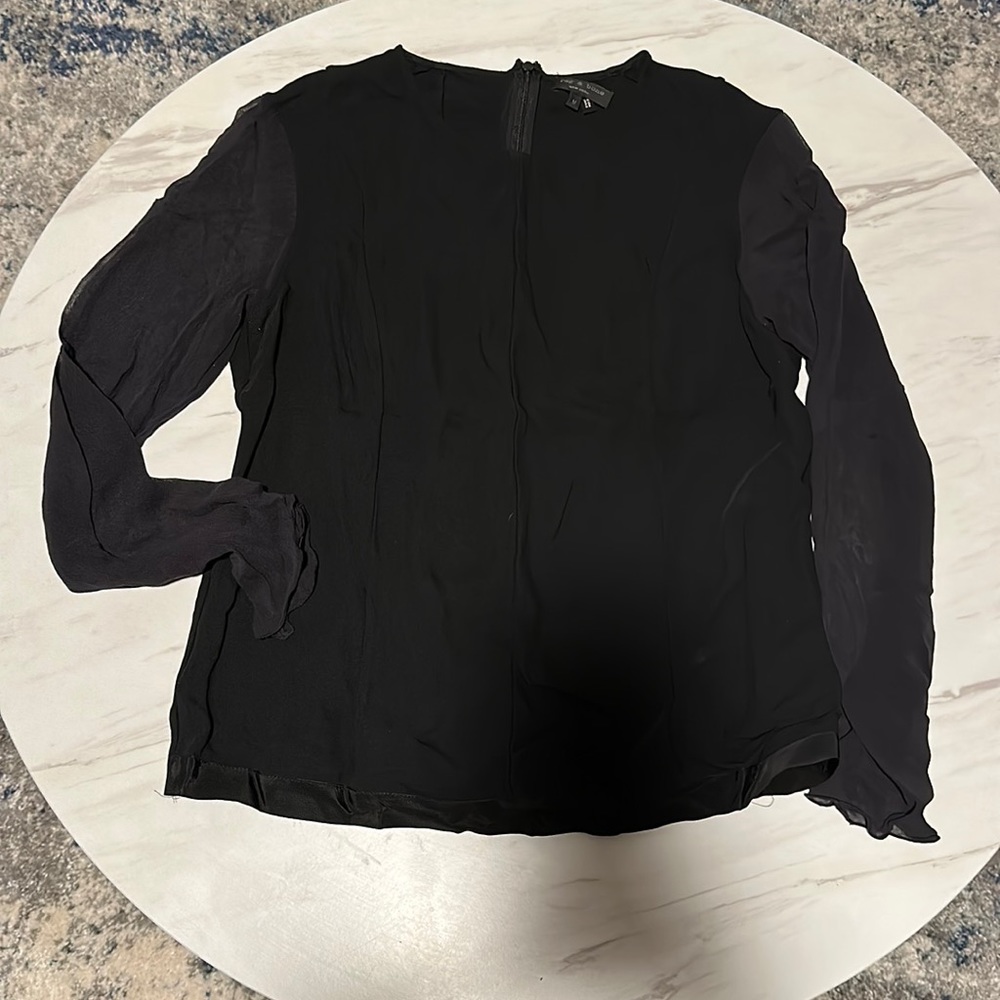 Rag& bone sheer long sleeve blouse